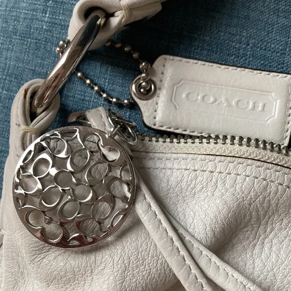 Coach Shoulder Bag Ali Leather Hobo B0969-13655 Soft Cream Winter White - Picture 2 of 10